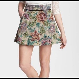Free People Floral Flared Skirt